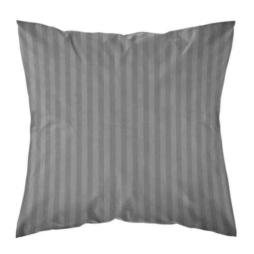 Poszewka Adamaszek Pure paski z satyny bawełnianej 40x40 Szara