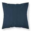 Poszewka Adamaszek Pure paski z satyny bawełnianej 40x40 Niebieska Denim