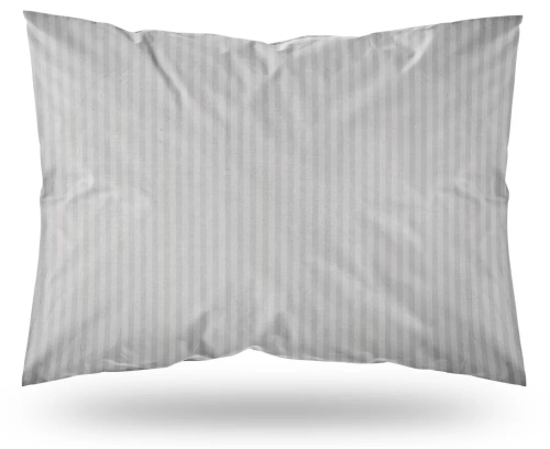 Poszewka Adamaszek Pure paski z satyny bawełnianej 50x60 Jasna Szara