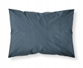 Poszewka Adamaszek Pure paski z satyny bawełnianej 50x60 Niebieska Denim