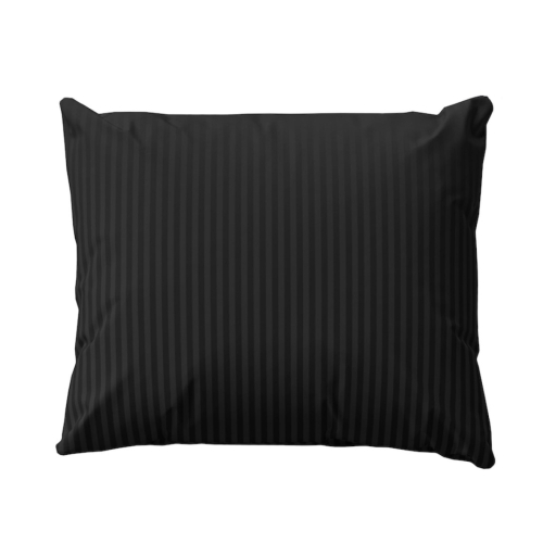Poszewka Adamaszek Pure paski z satyny bawełnianej 50x60 Czarna