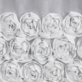 Firana gotowa na taśmie Roses 400x160 biała