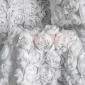Firana gotowa na taśmie Roses 140x270 biała 