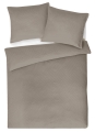 Posciel z Adamaszku 140x200 Geometryczna paski 1 cm beżowa taupe