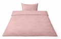 Posciel z Adamaszku 160x200 Geometryczna  paski 1 cm różowa 