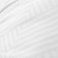 Posciel z Adamaszku 220x200 Geometryczna  paski 1 cm biała  