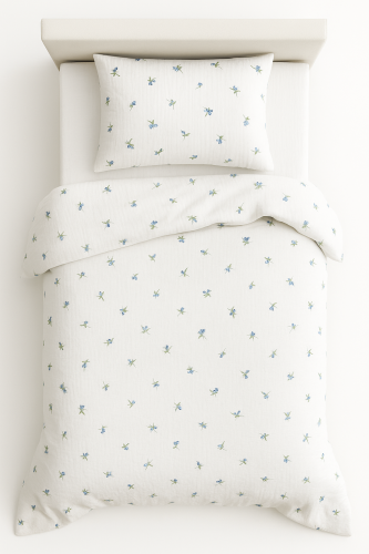 Pościel Muślinowa 140x200 druk Jagody 100% bawełna Premium  