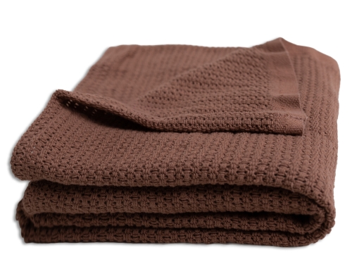 Kocyk 75x100 LILY bawełniany brązowy