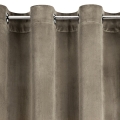 Zasłona gotowa na przelotkach ROSA 140x250 brązowa/ciemna beżowa