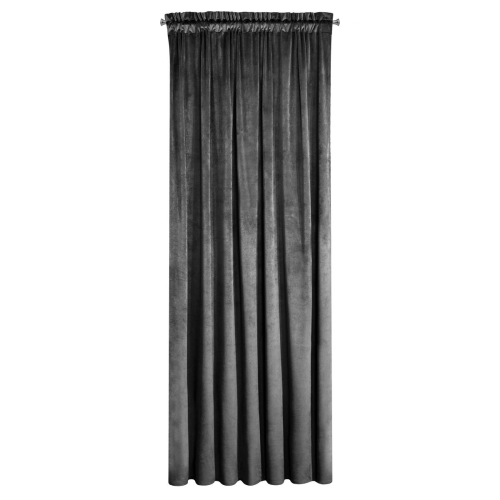 Zasłona gotowa na taśmie ROSA 140x270 czarna