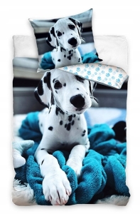 Pościel bawełniana 160x200 Pies Dalmatyńczyk