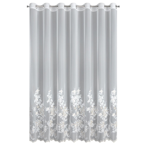 Firana gotowa Alira 300x250 kremowa/szampańska na przelotkach