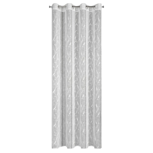 Firana gotowa Melody 140x250 biała na przelotkach  