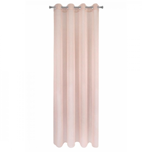 Firana gotowa Rebecca 140x250 różowa na przelotkach  