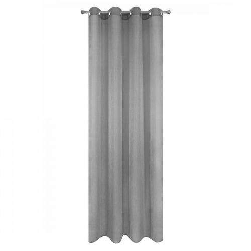 Firana gotowa Rebecca 140x250 stalowa/szara na przelotkach 