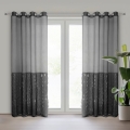Firana gotowa Debora 140x250 czarna na przelotkach