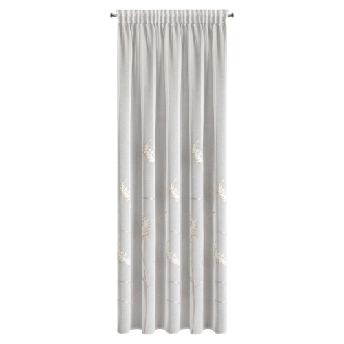 Firana gotowa Aurelia 140x270 kremowa + beżowa na taśmie