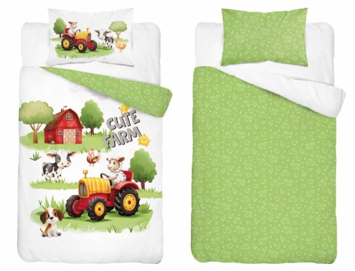 Pościel niemowlęca 90x120 Traktorek Farma BAWEŁNA  