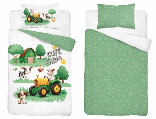Pościel niemowlęca 90x120 Traktorek Farma BAWEŁNA  