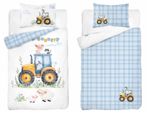 Pościel niemowlęca 90x120 Traktorek Farma BAWEŁNA  
