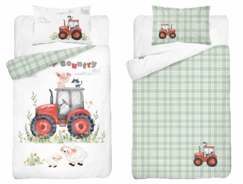 Pościel niemowlęca 90x120 Traktorek Farma BAWEŁNA  