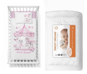 Komplet do łóżeczka 90x120 Kołdra + Pościel Kotek Balerina 