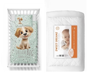 Komplet do łóżeczka 100x135 Kołdra + Pościel Piesek