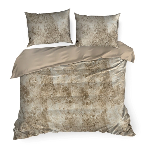 Pościel Satynowa 160x200 Marmurek beżowa 