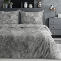 Pościel Satynowa 160x200 Marmurek szara/popielata
