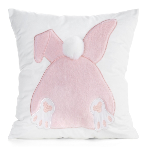 Poszewka Świąteczna 45x45 Królik Wielkanocny jasna różowa