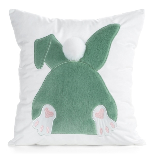 Poszewka Świąteczna 45x45 Królik Wielkanocny szałwiowa