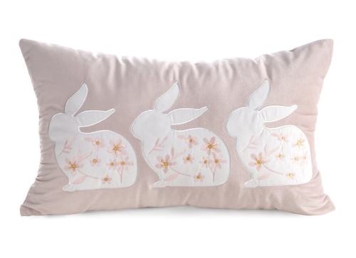 Poszewka Świąteczna 30x50 Królik Wielkanocny jasna różowa 