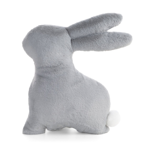 Poduszka Świąteczna 35x8x39 Królik Wielkanocny szara/srebrna