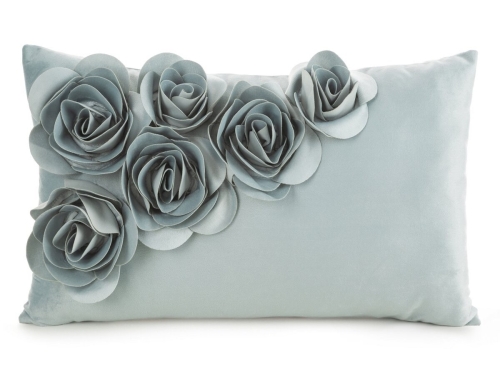 Poszewka Dekoracyjna 35x50 Flores Kwiaty miętowa