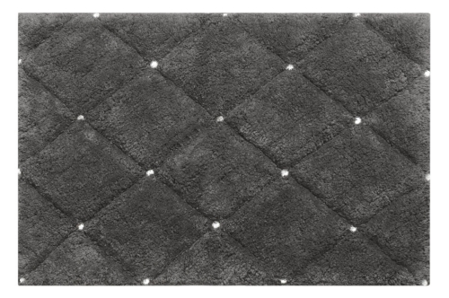 Dywanik bawełniany 50x70 Chic z cyrkoniami Stalowy
