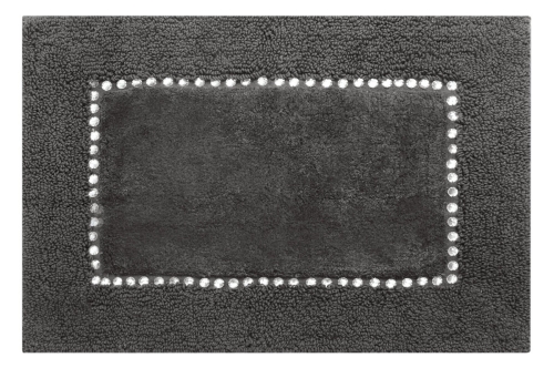 Dywanik bawełniany 60x90 Chic z cyrkoniami Stalowy