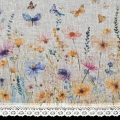 Zazdrostka Rosalie 30x150 biała / żółta w kwiaty Tunel 