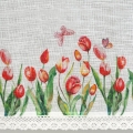 Zazdrostka Stella 30x150 biała / czerwona w kwiaty Tunel  