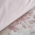Pościel Bawełniana 140x200 Jasmina Kwiaty krem / różowy