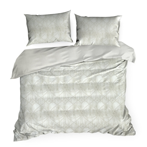 Pościel Bawełniana 140x200 Adell Geometryczna krem / beż