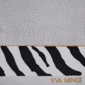 Ręcznik 50x90 Eva by Eva Minge srebrny z czarnym Premium 500gr  