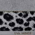 Ręcznik 70x140 Eva by Eva Minge srebrny z czarnym Premium 500gr  