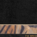 Ręcznik 50x90 Eva by Eva Minge Czarny z brązem Premium 500gr  