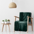 Koc Narzuta na fotel 70x160 Tedy Ciemny Zielony