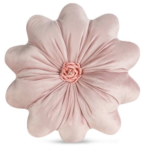 Poduszka Dekoracyjna Flores 40cm okrągła Pudrowa