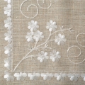 Bieżnik Serweta 140x180 Adeline Haft beżowa prostokąt 