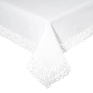 Obrus 140x180 Nataly koronka biały prostokąt 