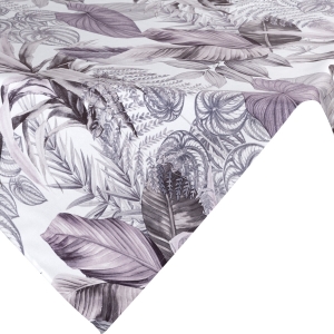 Bieżnik Serweta 85x85 Davos Liście Mostery kwadrat biały+fiolet