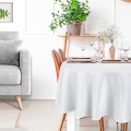 Obrus Plamoodporny koło fi 150 Kate biały 