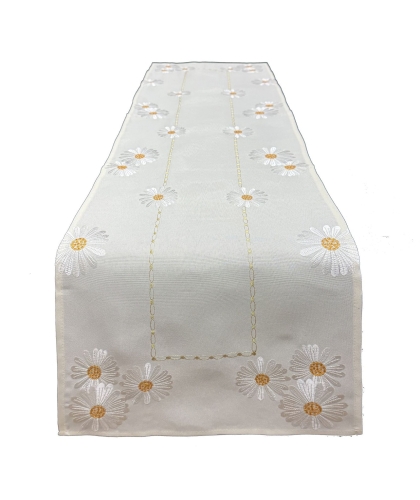 Bieżnik Wiosenny 40x140 haftowany Kwiatki Margaretki 